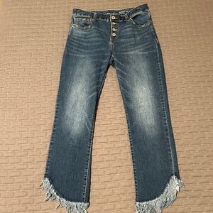 INC Women's Jeans-fringe cut-size 8